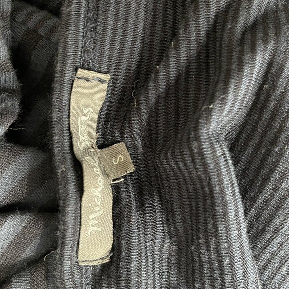 MICHAEL STARS Knit Dress Blue Black Stripe Size Small Rayon 3/4 Sleeve - Picture 4 of 5